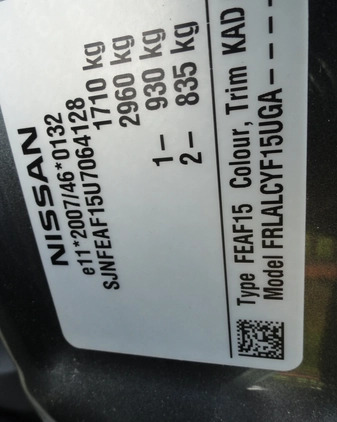 Nissan Juke cena 39800 przebieg: 76000, rok produkcji 2015 z Czyżew małe 596